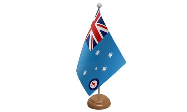 Australia RAF Ensign Small Flag with Wooden Stand
